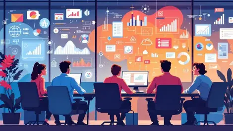 Modern uk office workers confused by ai icons graphs skills gap