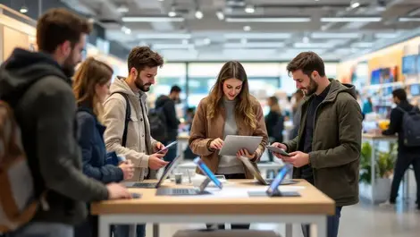 Shoppers return to stores for complex tech across Europe