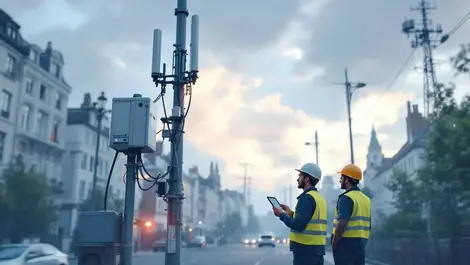 5g small cell streetlight europe telecom engineers network site