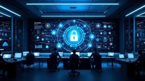 It security ops room ai agents locks shields cloud network